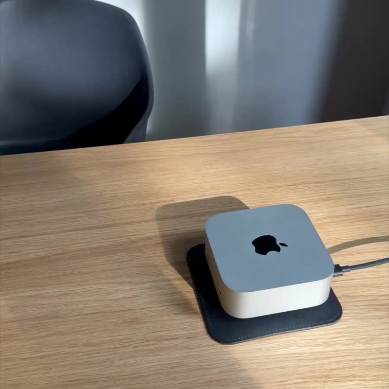 皮革旅行保护套 | Mac Mini M4/M4 Pro 专用保护套 - 电脑配件 - 真皮 黑色