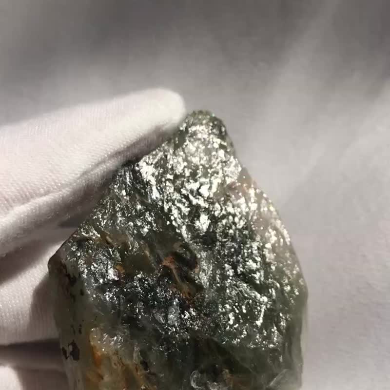 涅盘水晶 绿发晶簇 水晶簇 髪晶 城堡 天然水晶 摆设 水晶原矿 - 摆饰 - 水晶 绿色