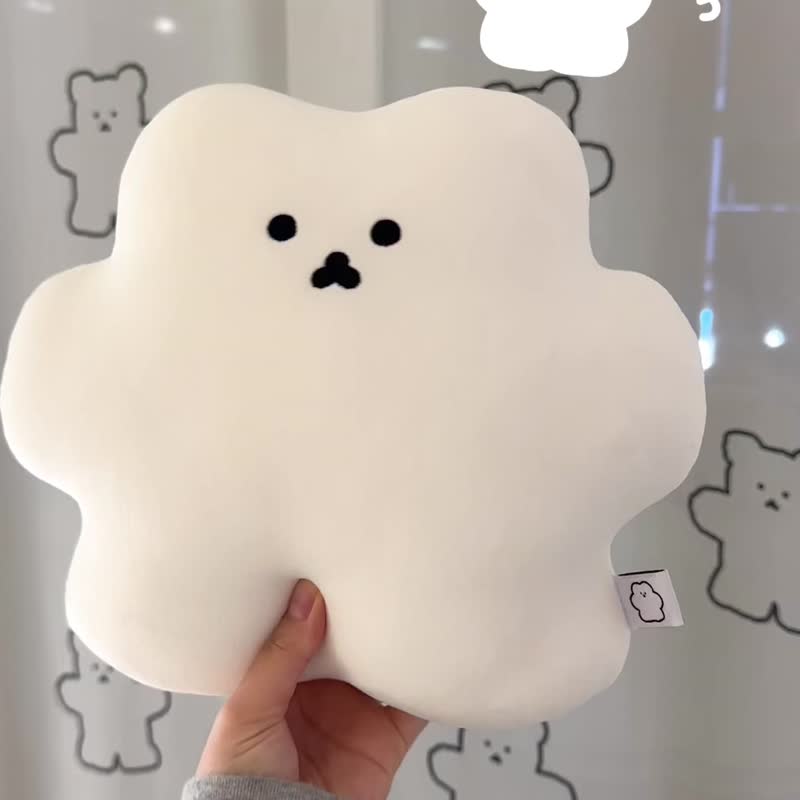 Chanibear 云朵抱枕 白色 小熊靠垫 麻薯感治愈靠枕 - 枕头/抱枕 - 聚酯纤维 白色