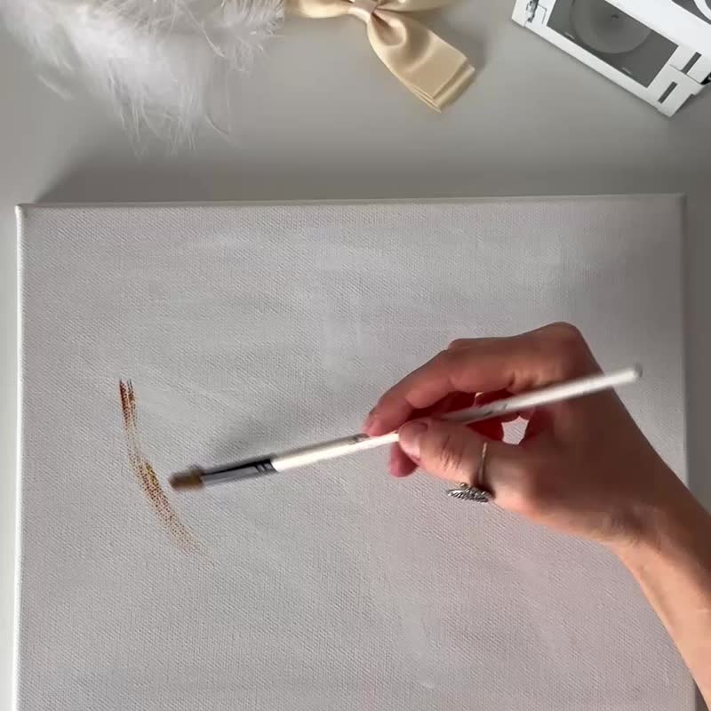 橘猫画、姜黄猫画、猫咪墙面装饰、猫与老鼠、月亮 - 墙贴/壁贴 - 棉．麻 多色