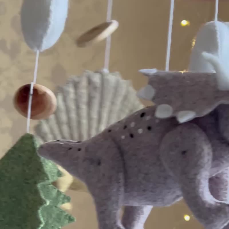 恐龙移动式婴儿床移动式毛毡移动式男童移动式音乐移动婴儿房 - 满月礼盒 - 其他材质 绿色