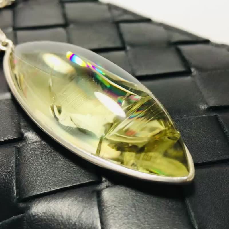 彩虹黄水晶 - 项链 - 水晶 黄色