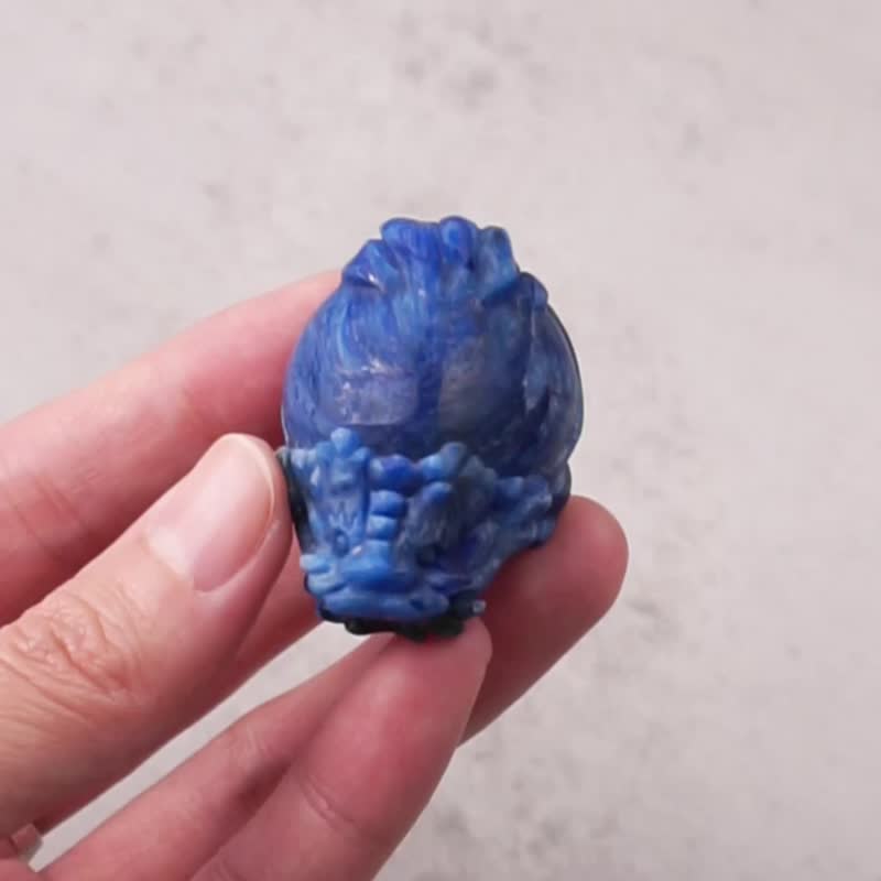 蓝晶石 龙龟 // 沟通表达 洞察力 // 晶矿神兽 水晶摆饰 - 摆饰 - 水晶 蓝色