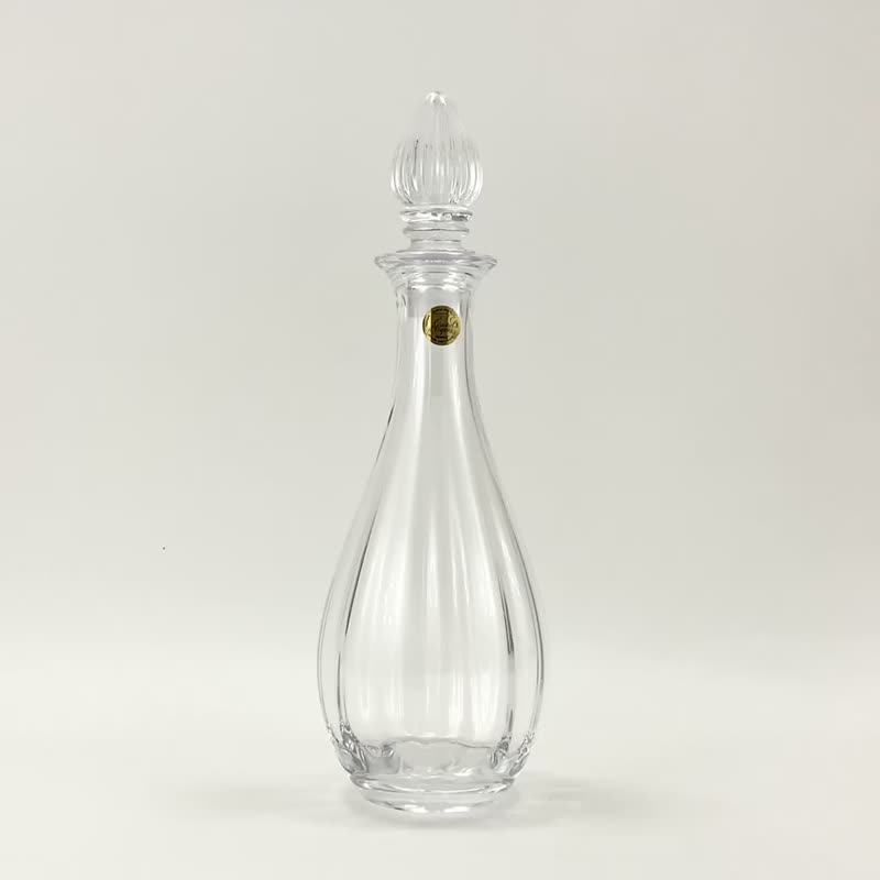 水晶水瓶 用於葡萄酒或水 帶塞子|復古水晶阿爾奎斯 - 酒杯/酒器 - 水晶 透明