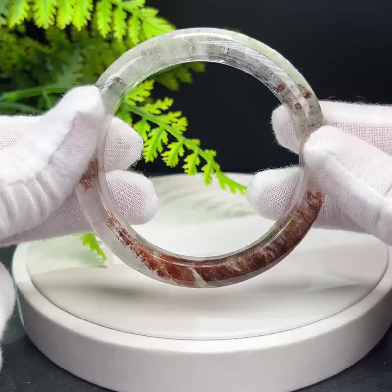 高品质 四季幽灵水晶手镯 59MM 晶体冰透千层 异象石英 提升气质 - 手链/手环 - 水晶 