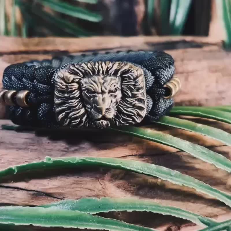 STRING MAN伞绳士-【定制化】伞绳手环-狮王 - 手链/手环 - 其他金属 