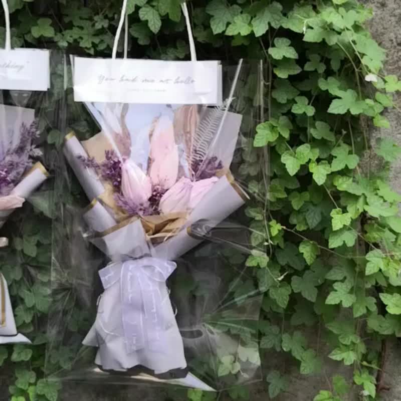 郁金香干燥花 毕业花束干燥花 郁金香花束 扩香花 干燥花 粉红色 - 干燥花/捧花 - 植物．花 粉红色