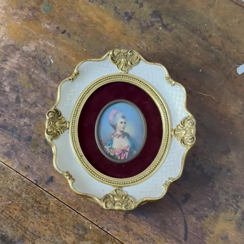 *50772-绝美法国19世纪微型肖像画 画家落款 珍稀画材 - 墙贴/壁贴 - 其他材质 