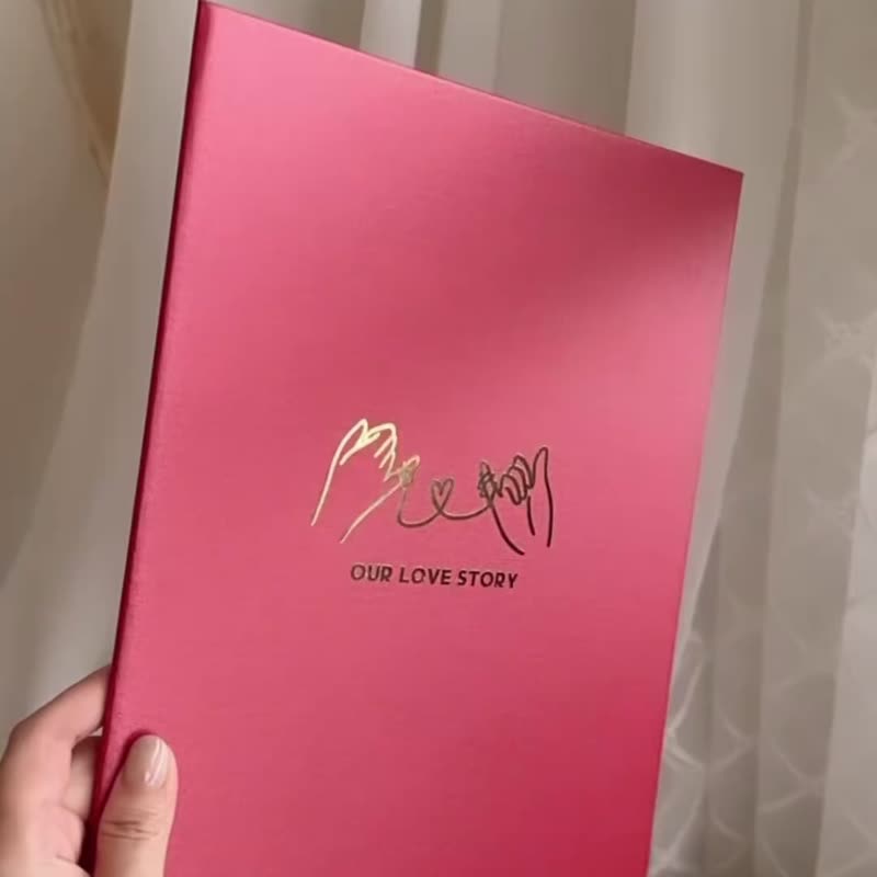 手绘线条烫金贴双面证书夹 | 原创书夹(不含结婚证书) - 文件夹/资料夹 - 纸 