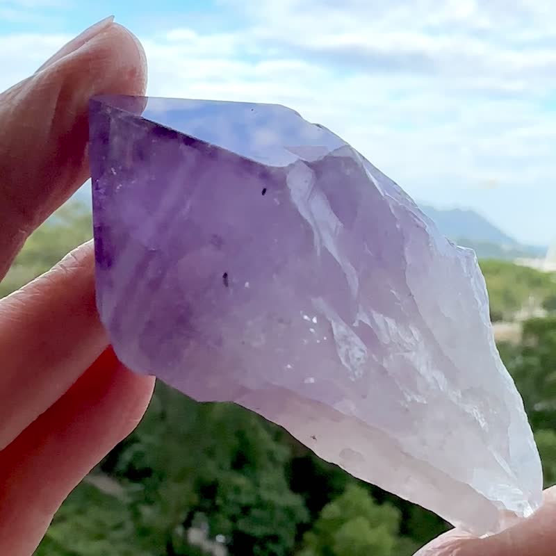 一图一物│紫水晶白水晶原石 紫白配色 智慧之石 招财招人缘 开运 - 摆饰 - 水晶 紫色