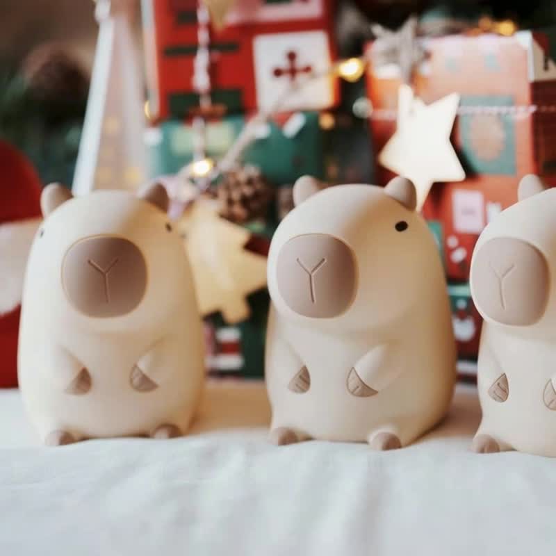 陪你慢慢Chill Kapisan 夜灯 | 睡前好心情圣诞礼・最萌交换礼物 - 灯具/灯饰 - 硅胶 白色