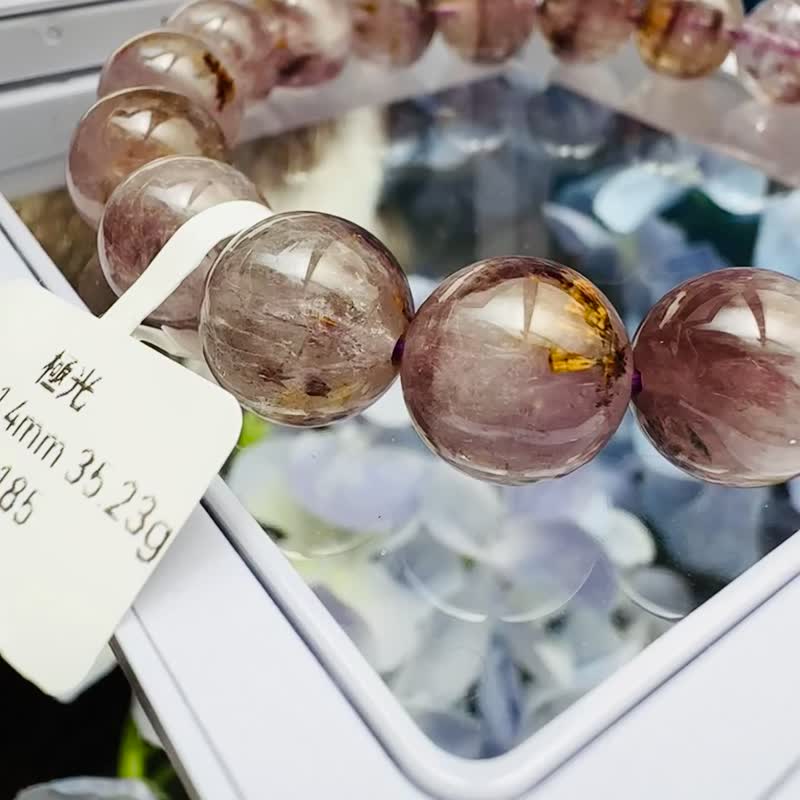 小精品优雅紫金牙极光 23 水晶 10.8-11.4mm35.22g 清理七脉轮灵性 - 手链/手环 - 水晶 多色