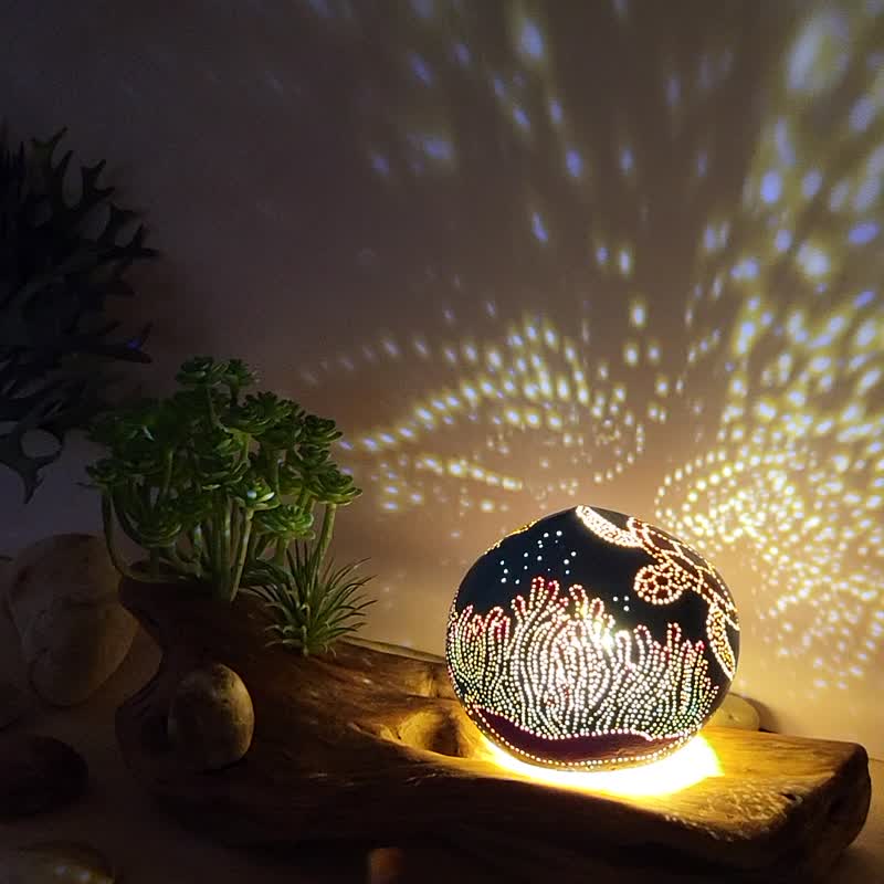 美丽的鱼儿与海龟  浪漫迷人手作灯来自美丽大自然素材 - 灯具/灯饰 - 木头 多色