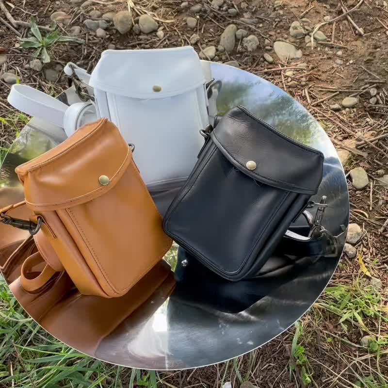 防水手机小包【黑色】 - 侧背包/斜挎包 - 真皮 黑色