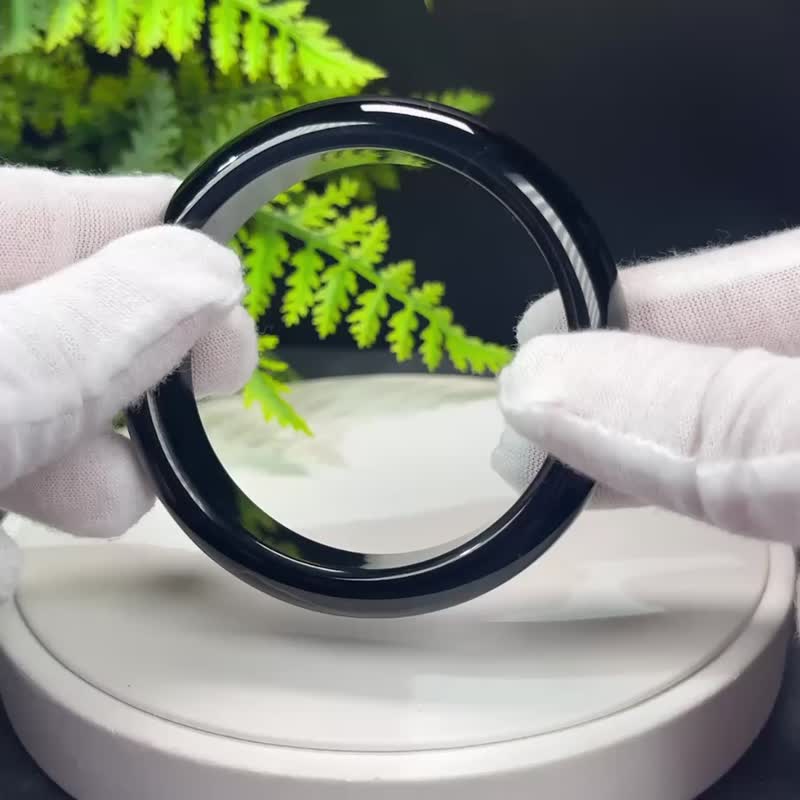 高品质 蓝黄虎眼石手镯 58MM 聚宝盆闪电纹 虎晴石手环 专注自律 - 手链/手环 - 宝石 