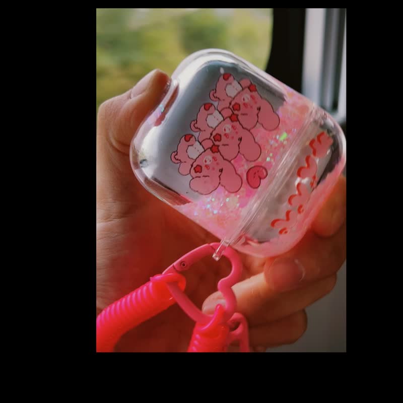 nozomii | 粉红流沙 Airpods 保护壳 (PRO/二代/三代) - 耳机收纳 - 塑料 粉红色