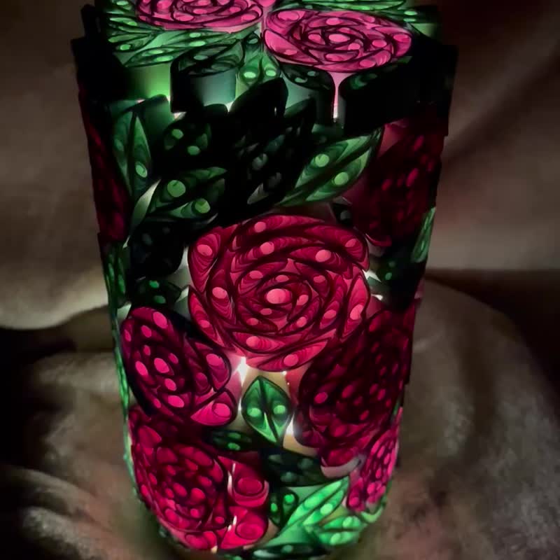 玫瑰之夜/led玄关灯/转角灯/usb桌灯 - 灯具/灯饰 - 纸 