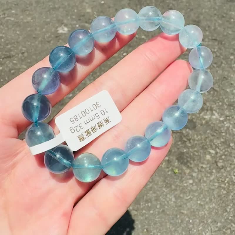 小精品星耀银河闪亮渐层海洋星光海蓝宝10.5mm32g释放压力舒缓情 - 手链/手环 - 水晶 蓝色