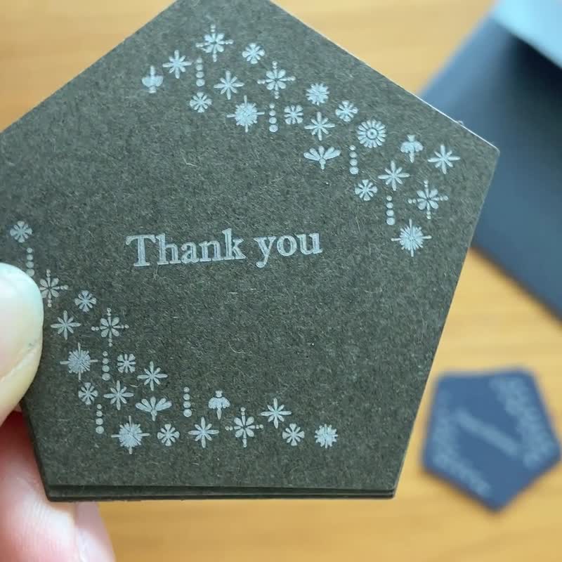 Pentagon Card 附笔 凸版印刷 - 卡片/明信片 - 纸 银色