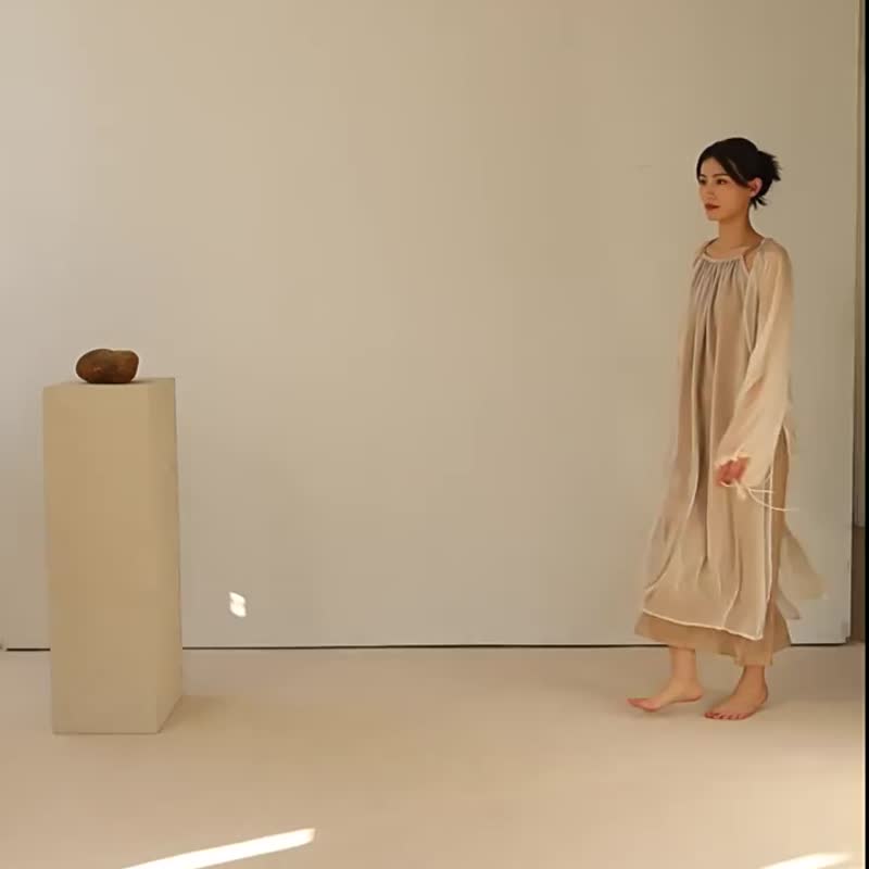 月影 2色 东方冒险 绝美新中式琵琶袖防晒衬衫 罩衫琉璃外套 - 女装衬衫 - 其他人造纤维 黄色