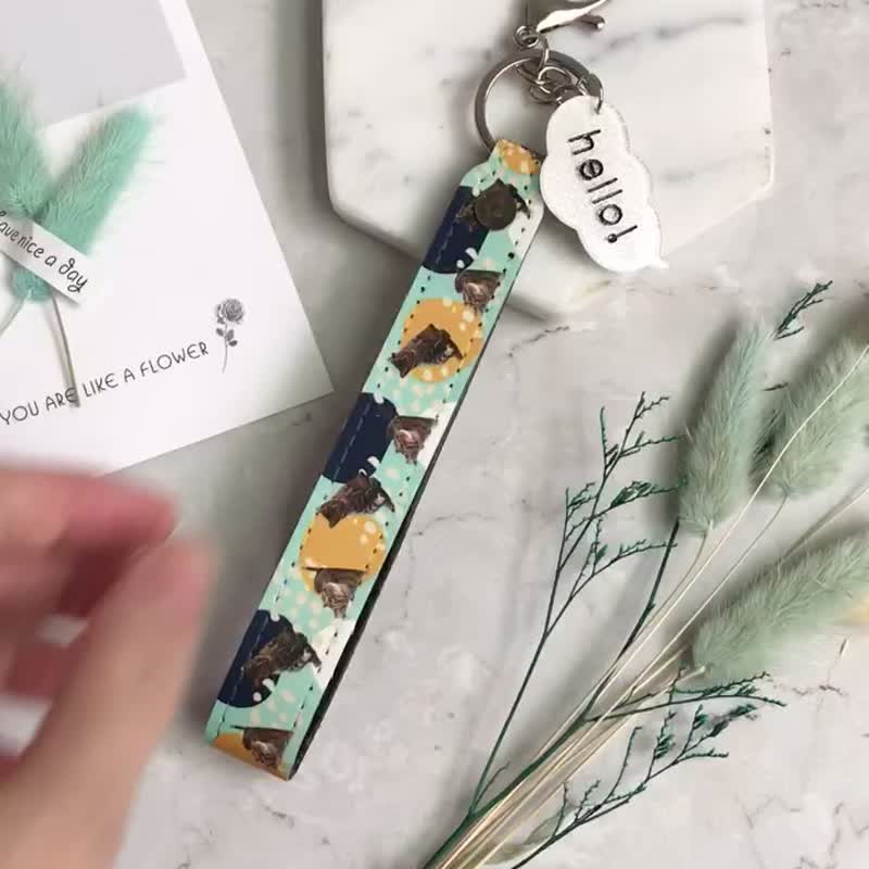 定制化 |  皮革 手腕带/钥匙圈/吊饰 - 挂绳/吊绳 - 人造皮革 多色