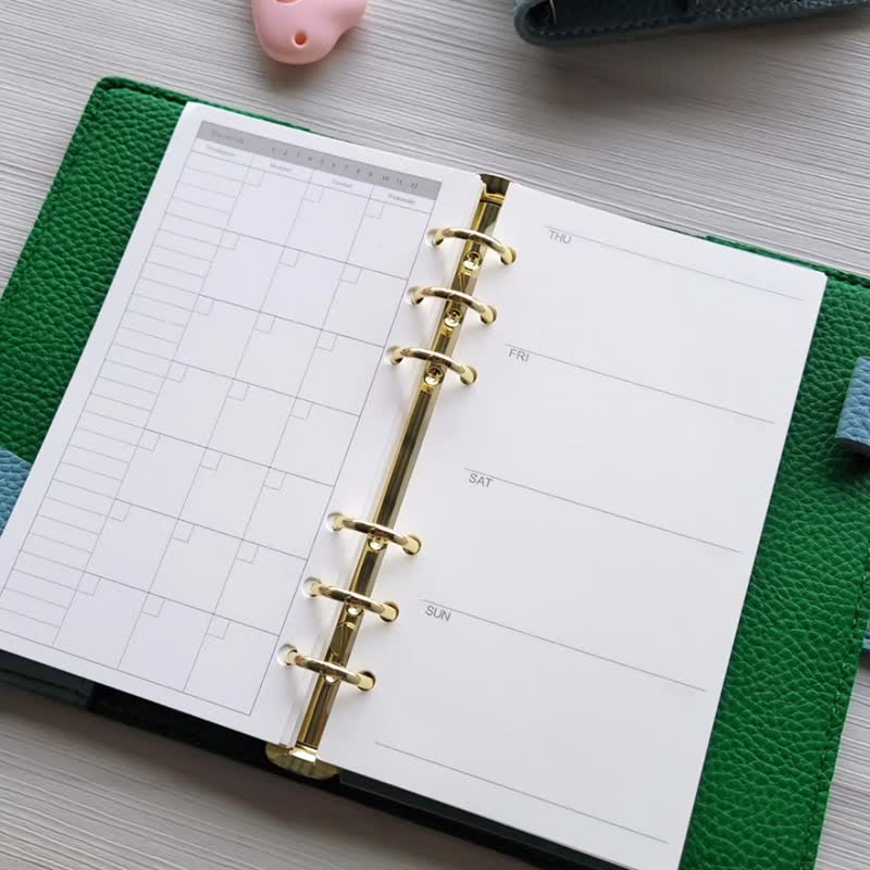 A6手工活页手帐 子弹笔记 12样手帐小物礼包 插环式 焦糖秘密 - 笔记本/手帐 - 其他材质 多色