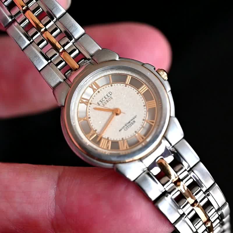 CITIZEN EXCEED EURO 女仕腕表 高精度石英表 银色表盘 3330-C80487 双色表带 手表 - 女表 - 不锈钢 银色