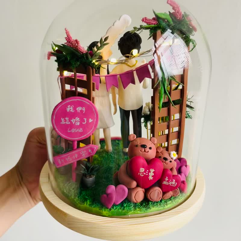 七夕-求婚礼物/情人节礼物/男友礼物/女友礼物/吿白礼物 - 摆饰 - 粘土 粉红色