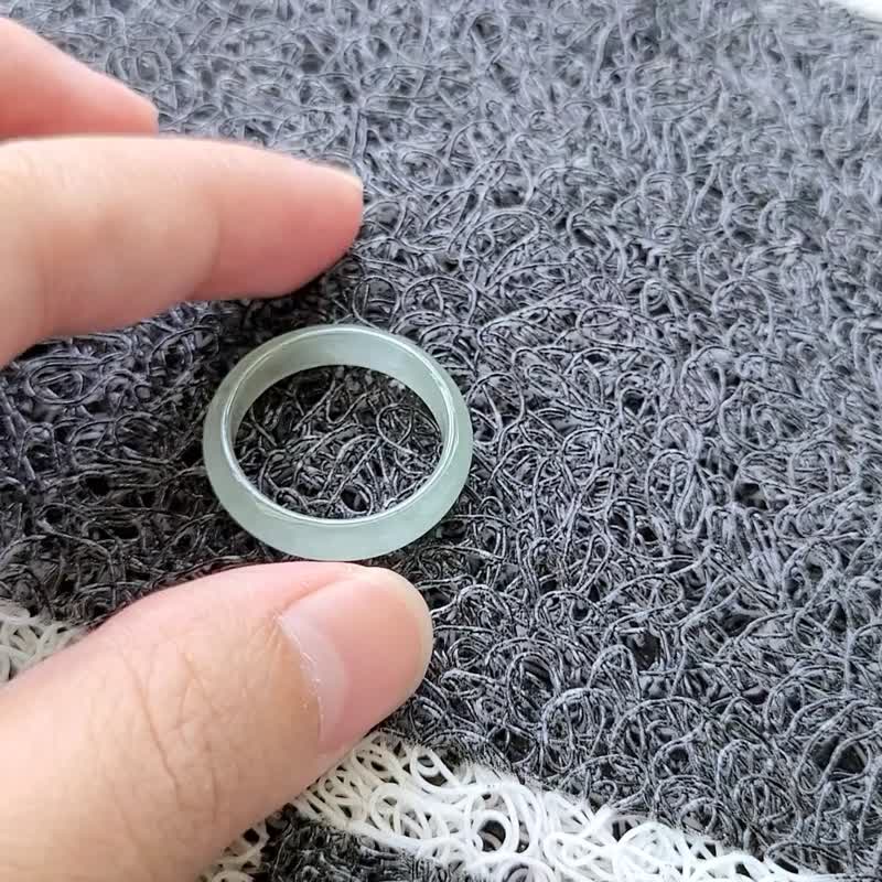 【亲翠】天然翡翠 冰种睛底莫西沙手指镯14号戒圈 - 戒指 - 玉石 多色