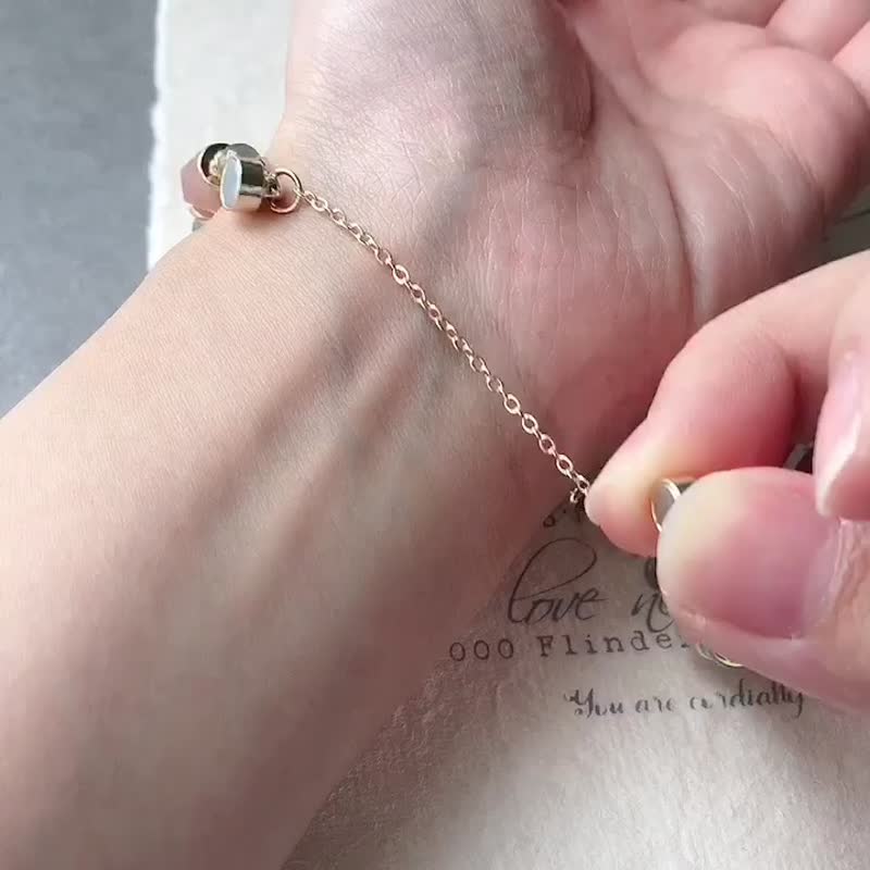 正能量 疗愈 自信 橙月光石 拉长石 水晶手链手环 - 手链/手环 - 水晶 橘色