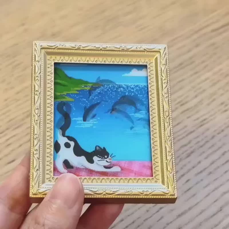 【文画季新品】福尔喵沙窗边故事 光栅磁铁贴 - 冰箱贴/磁贴 - 其他材质 
