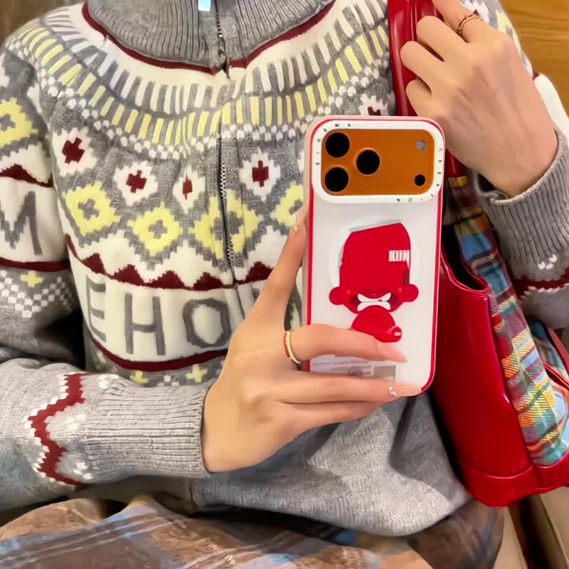 【隐藏式磁吸】Mr.Koon 铝合金按键全磨砂防摔防刮iPhone17p - 手机壳/手机套 - 塑料 白色