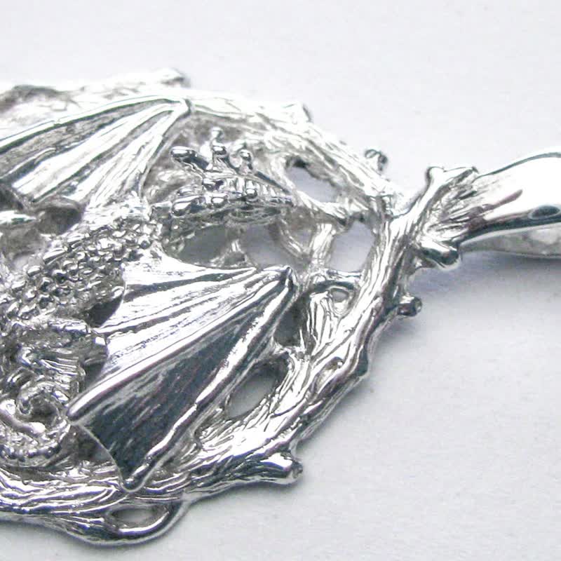 Dragon Pendant.Dragon Pendant.Dragon Gift.Silver Dragon.Fantasy Dragon.GOT - 项链 - 纯银 银色