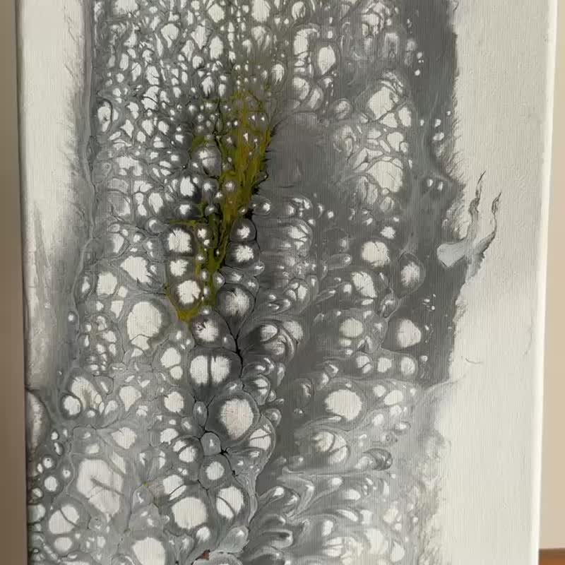 流体艺术 • 摆布画作 • 抽象原创丙烯酸画摆布画作 - 海报/装饰画/版画 - 棉．麻 绿色