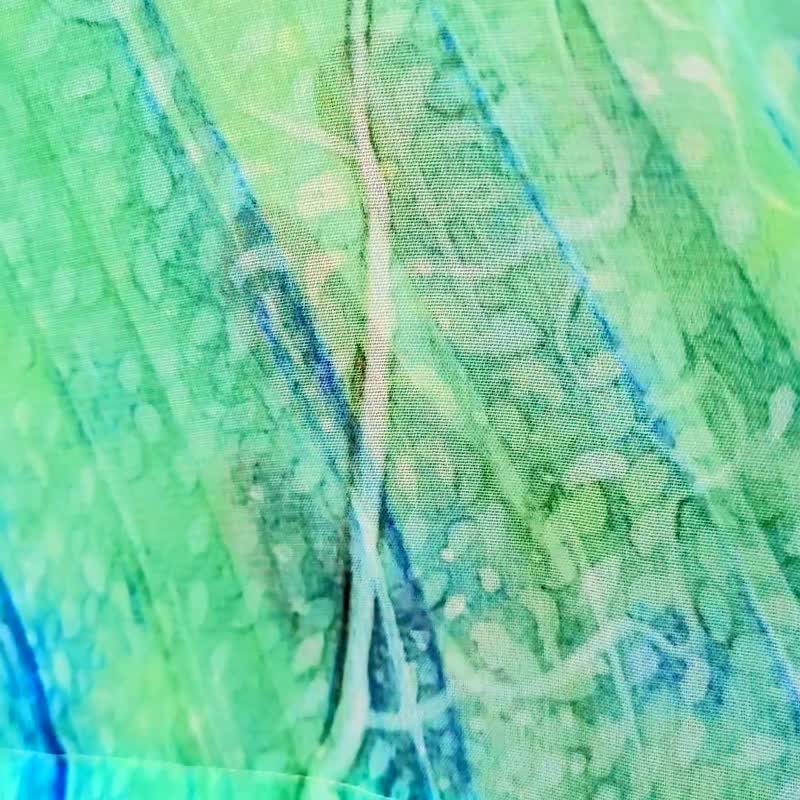 两周【雨色树】水彩雪纺披肩、围巾、披巾，浅蓝色，时尚，清爽，时尚配件，树木，树叶 - 女装上衣 - 聚酯纤维 蓝色