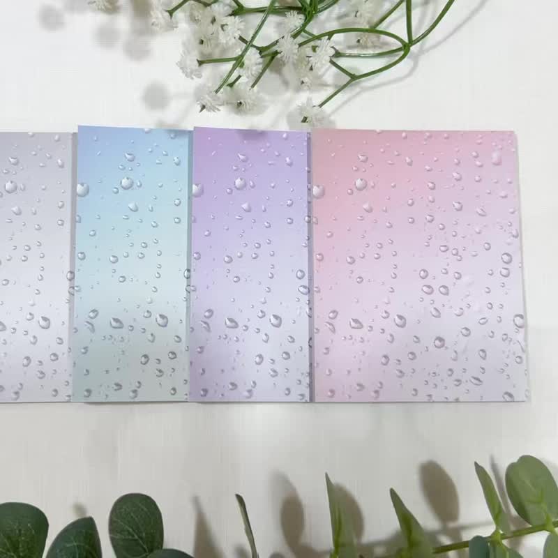ToPeJournal - 雨滴图案彩色便利贴 - 便条纸/标签贴 - 纸 