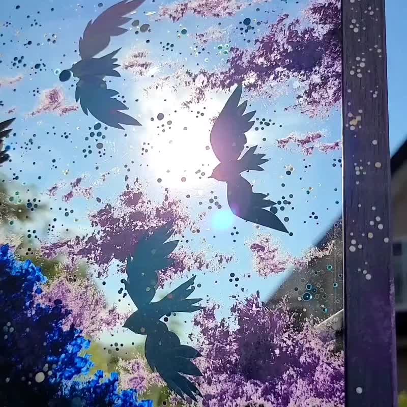 [仅一件/星亭三浦/蓝]透明艺术、阴影艺术、室内装饰、雀、夏天 - 海报/装饰画/版画 - 压克力 蓝色