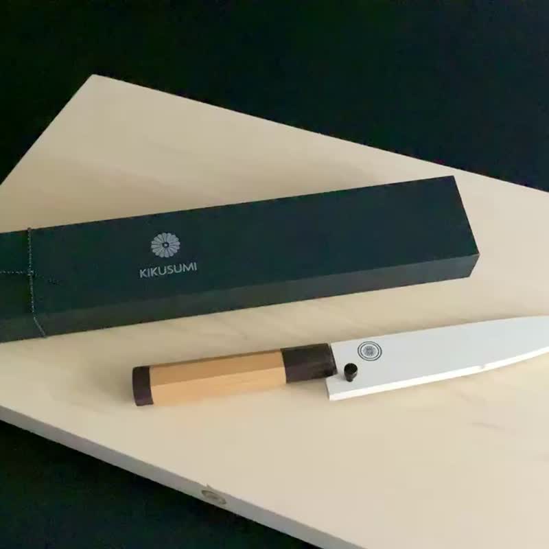 BLACK GHOST 15cm 削皮小刀 - Cybress Ebony Wa Handle - Kurouc - 菜刀/刀架 - 不锈钢 银色