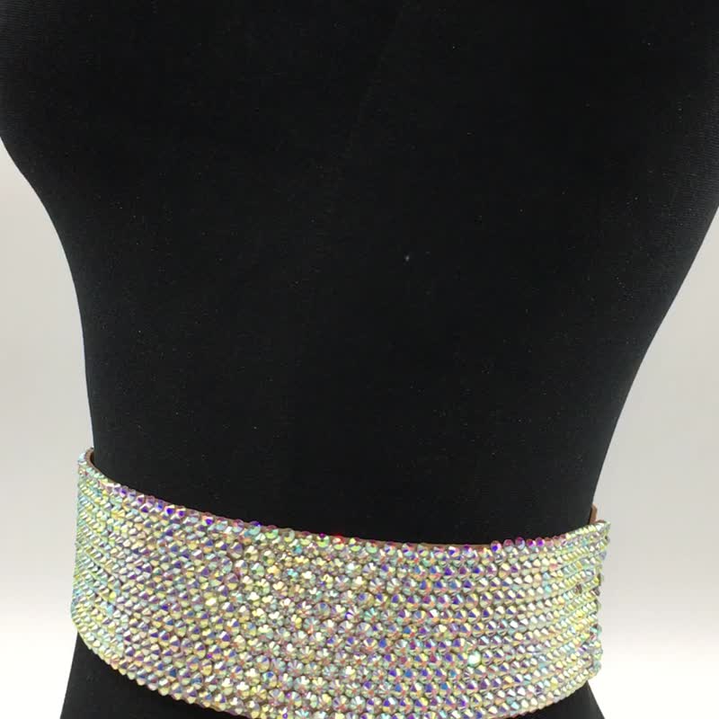 水钻腰带舞厅腰带舞蹈腰带舞厅配饰舞蹈腰带 - 皮带/腰带 - 玻璃 