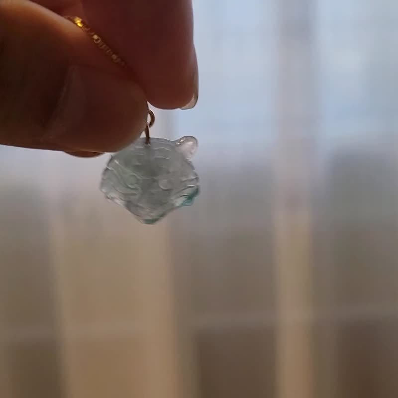 【亲翠】天然翡翠 冰飘花精工虎头锁骨链 生肖 虎 - 项链 - 玉石 多色