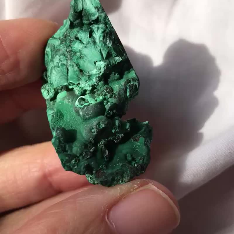 孔雀石 小矿标 水晶簇 盆景 原石 摆件 天然原石 水晶原矿 - 摆饰 - 水晶 绿色