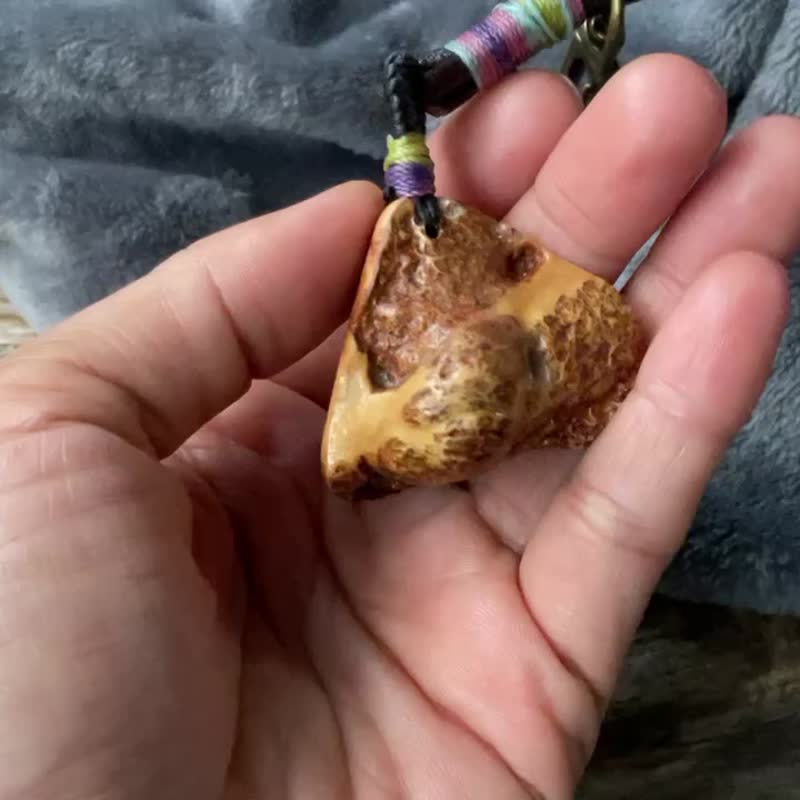 角情。桧木吊饰 钥匙圈 背包挂饰 - 钥匙链/钥匙包 - 木头 多色