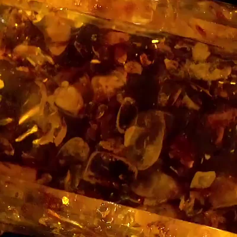 琥珀饰品盒 长方形, 琥珀饰品收纳, 独特琥珀盒, 送礼给她 - 纸盒/包装盒 - 宝石 咖啡色