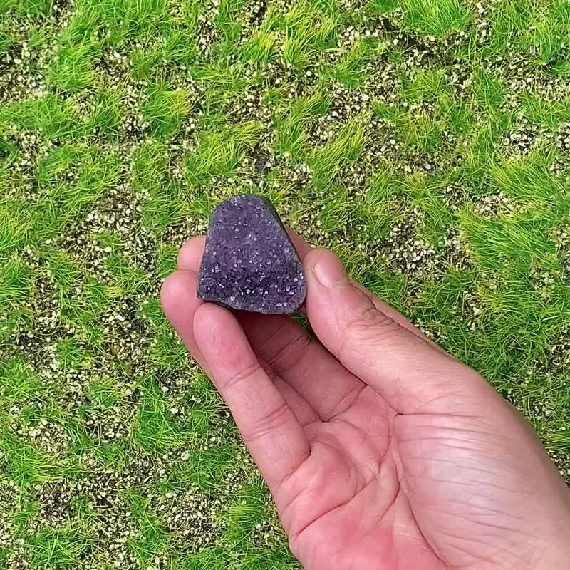 小小能量摆件-天然小小迷你满天星紫晶镇 紫水晶 消磁净化 - 摆饰 - 水晶 紫色