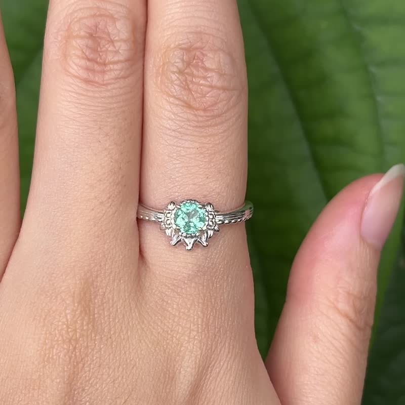 绿意 祖母绿戒指 925银 - 戒指 - 纯银 