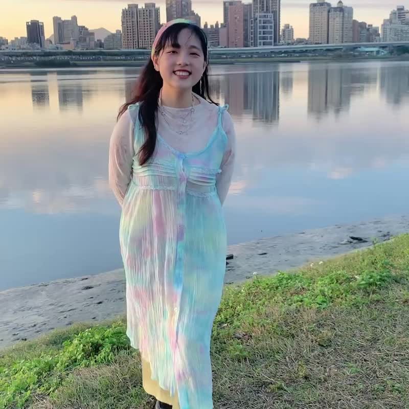棱光 手染细肩带罩衫 轻薄外搭洋装 职人手工染制 - 其他 - 棉．麻 多色