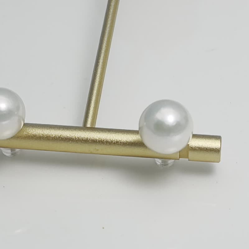 素耳釘 天然淡水珍珠 大珍珠 纯银 耳钉 耳环 简约 - 耳环/耳夹 - 珍珠 白色