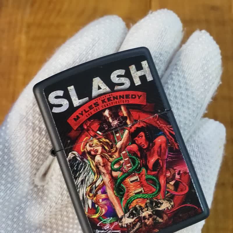 【ZIPPO官方旗舰店】SLASH乐团联名款防风打火机 48187 - 其他 - 铜/黄铜 黑色