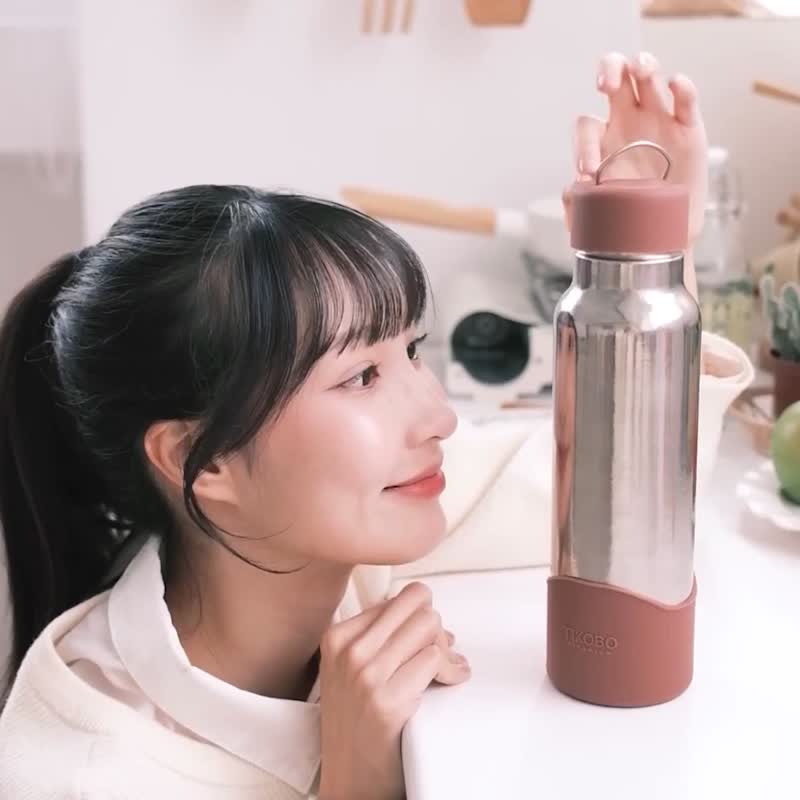 【赠配件】经典袋鼠瓶2代 520ml 赠茶隔&粗吸管&吸管套&吸管瓶刷 - 保温瓶/保温杯 - 其他金属 多色