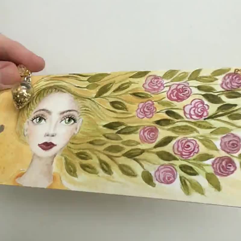 手绘原创水彩书签 * 适用于旅行者笔记本、手帐 - 书签 - 纸 黄色